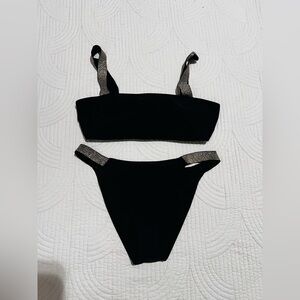 Victorias Secret two piece black and gold bikini